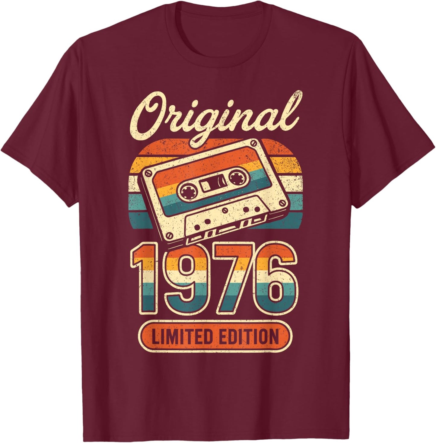 50th Birthday Man Woman 50 Years Decoration 1976 Gift Funny T-Shirt - T-Shirt | Maroon