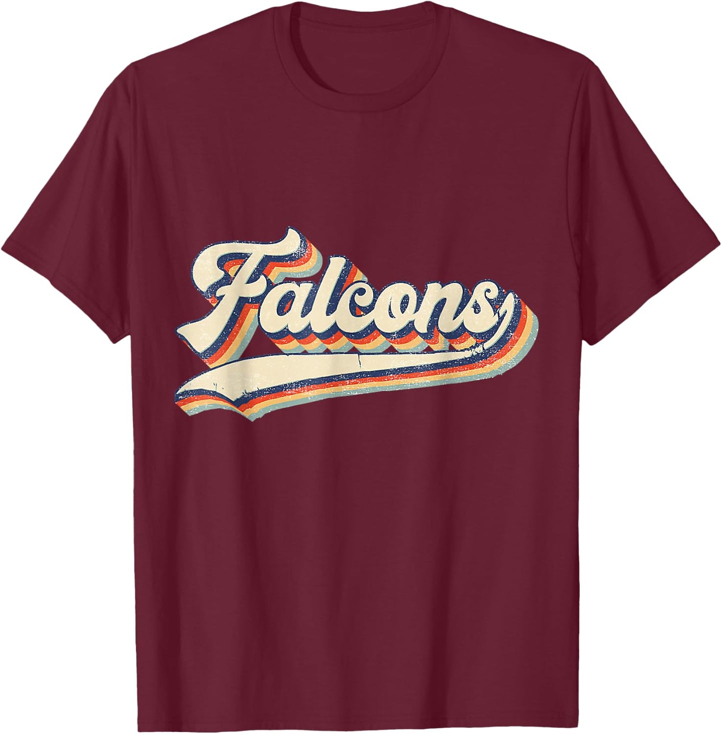 Falcons Sports Name Vintage Retro Women Boy Girl T-Shirt - T-Shirt | Maroon