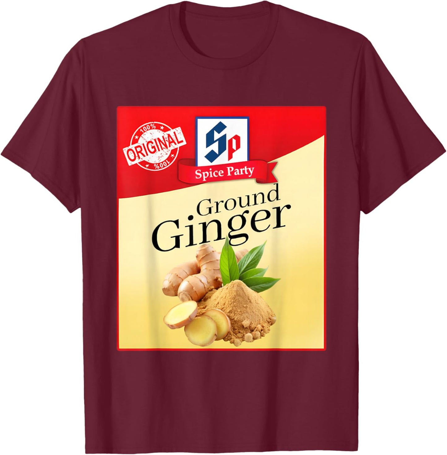 Ground Ginger Condiment Costume Holiday Spice Group Costumes T-Shirt - T-Shirt | Maroon