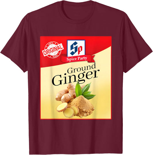 Ground Ginger Condiment Costume Holiday Spice Group Costumes T-Shirt - T-Shirt | Maroon