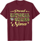 Proud National Guard Nana Dog Tags Heart Military Grandma Men Women T-Shirt - T-Shirt | Maroon