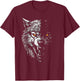Wolf Face - Wildlife Animal Lover Hunter Camper Hiker T-Shirt - T-Shirt | Maroon