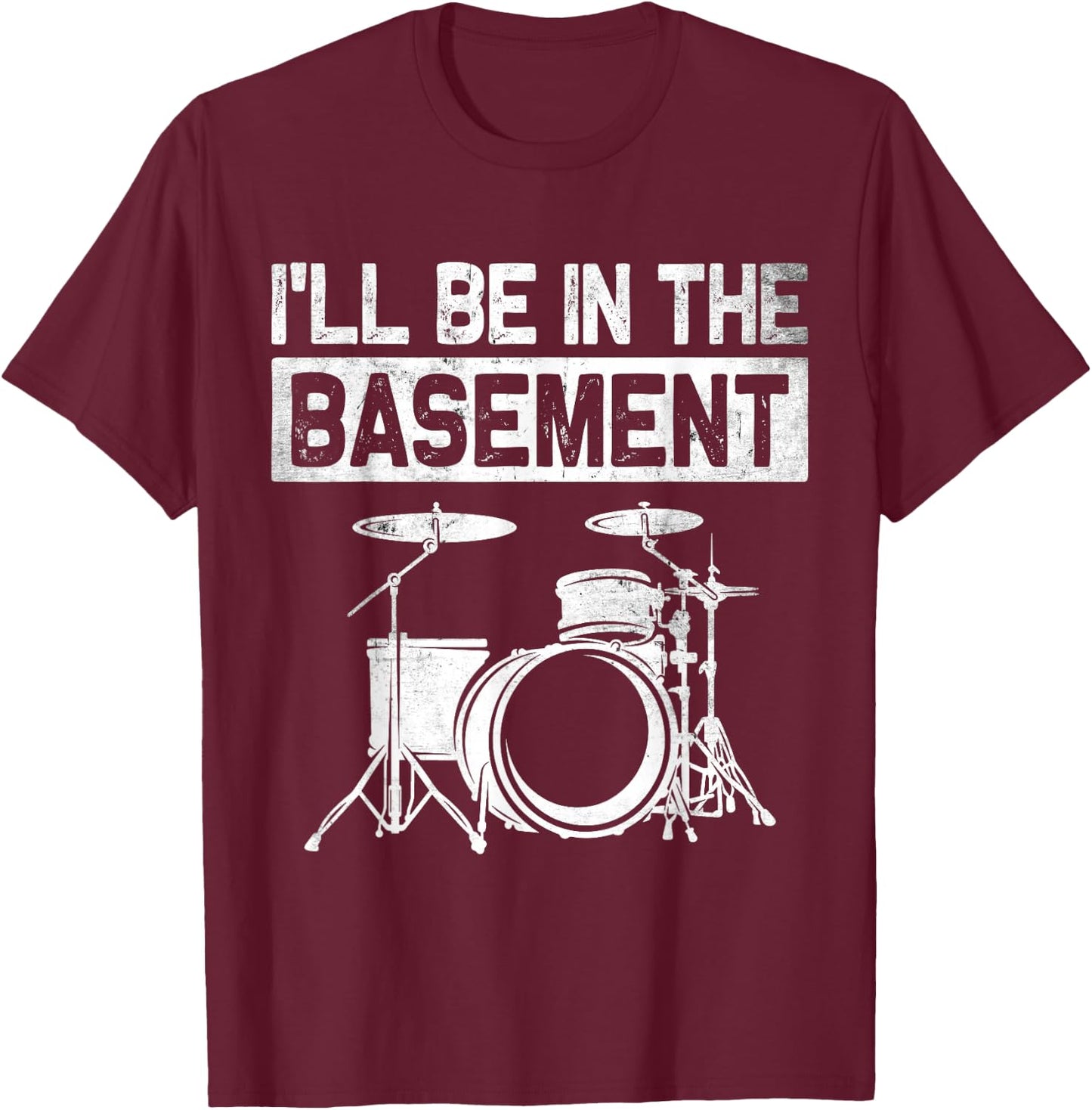 Funny Drummer Art Drum Set Drumming Lovers Women T-Shirt - T-Shirt | Maroon
