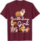 Guinea Pig Birthday Girl T-Shirt - T-Shirt | Maroon