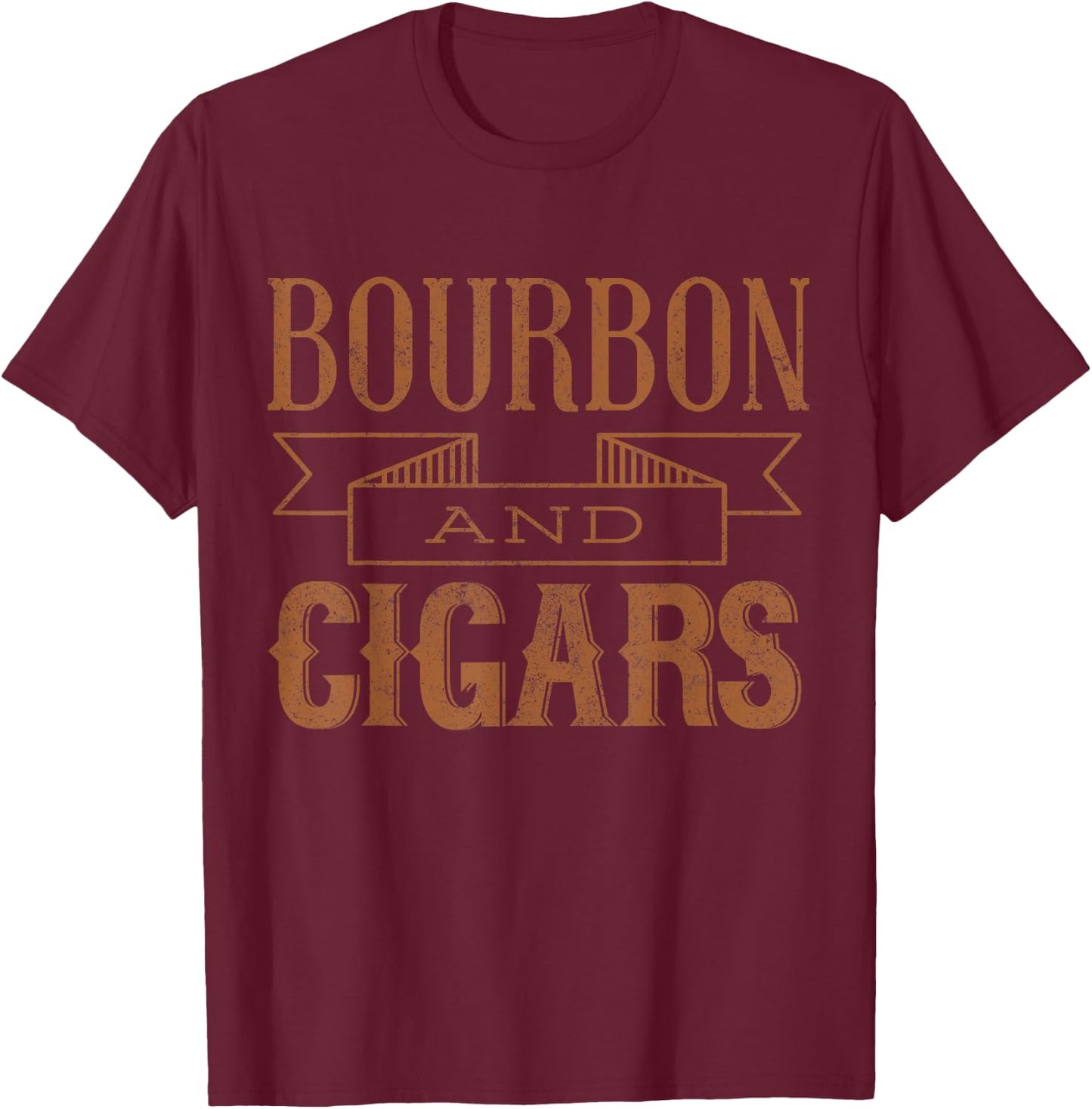 Bourbon and Cigars Gift cigar T-Shirt - T-Shirt | Maroon