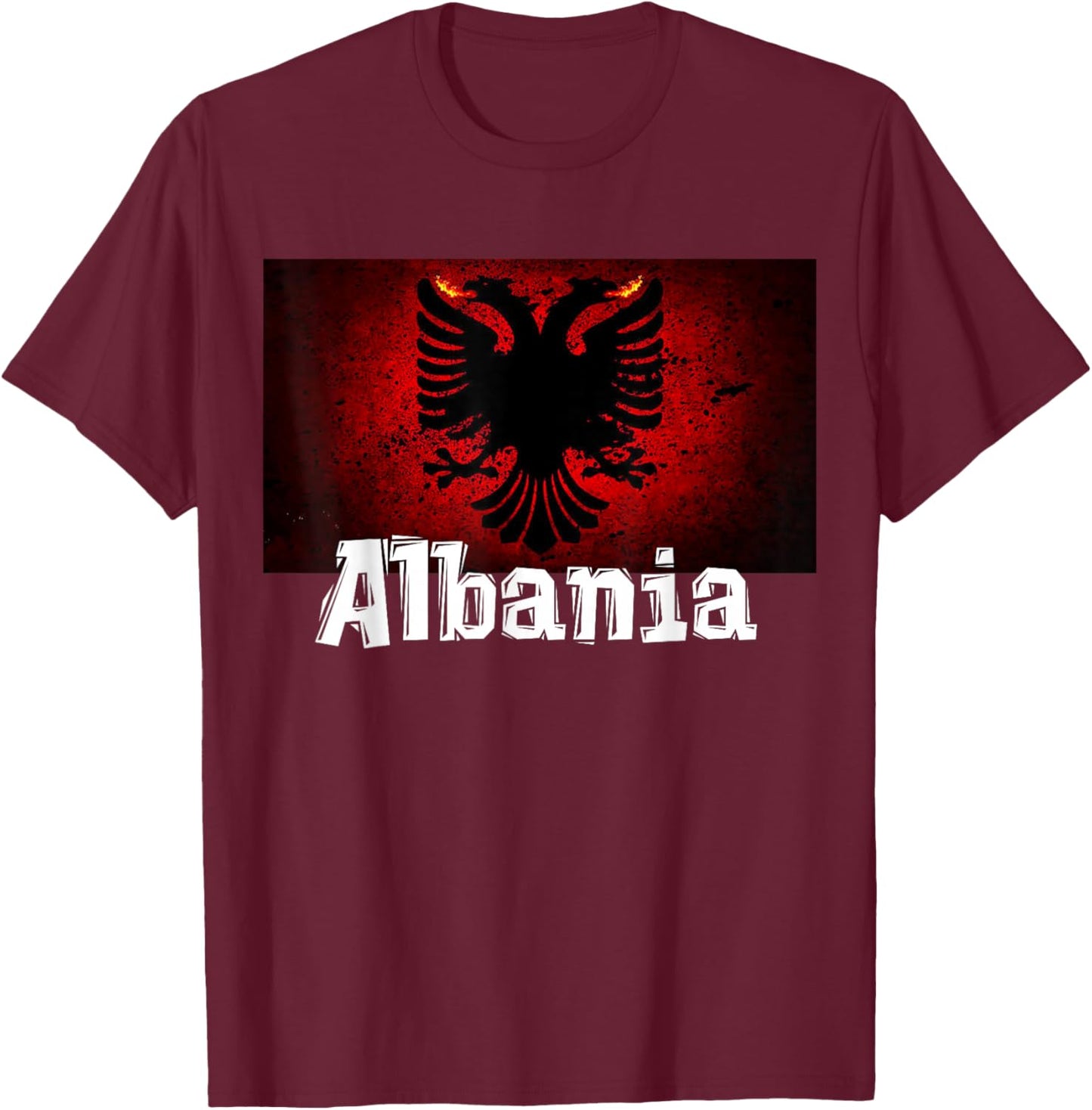 Albanien Flagge , Albanische Karten, Albanien Shirts für Frauen T-Shirt - T-Shirt | Maroon