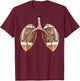 Football Lungs Respiratory Therapist Nurse Football Nursing T-Shirt - T-Shirt | Maroon