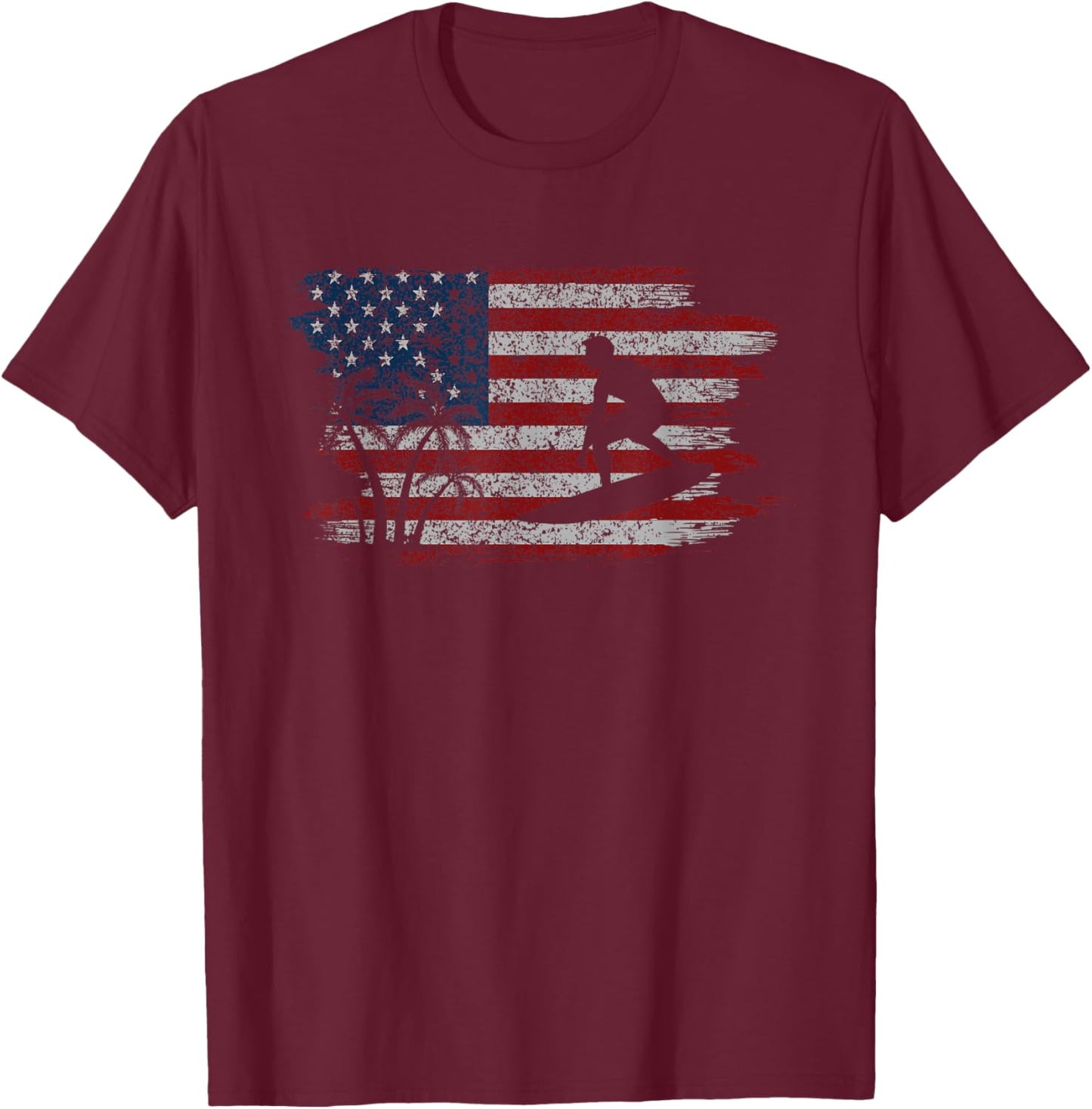 Surfing Surfboard Seascapes Sayings T-Shirt - T-Shirt | Maroon