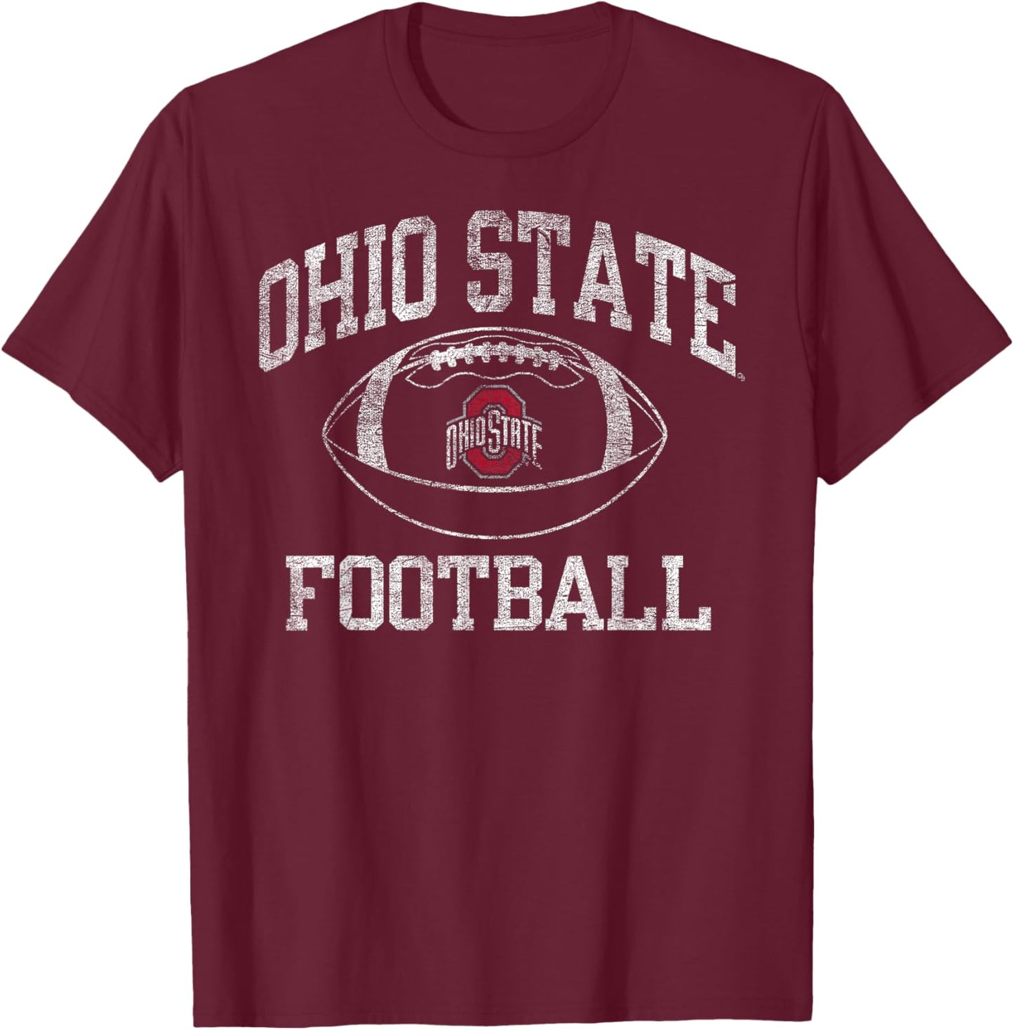 Ohio State Buckeyes Football Intensity Black T-Shirt - T-Shirt | Maroon
