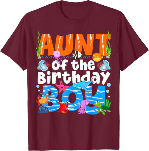 Aunt Under Sea Birthday Party Boys Ocean Sea Animals Themed