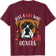 Kids Boxer Dog Just A Girl Who Loves Boxers Gift T-Shirt - T-Shirt | Maroon
