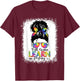 Messy Bun Hair Y'All Gonna Learn Today Funny Teacher Women Girls Kids T-Shirt - T-Shirt | Maroon