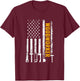 American Flag Woodworker Carpenter Funny Woodworking T-Shirt - T-Shirt | Maroon