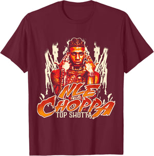 Nle Choppa - Top Shotta T-Shirt - T-Shirt | Maroon