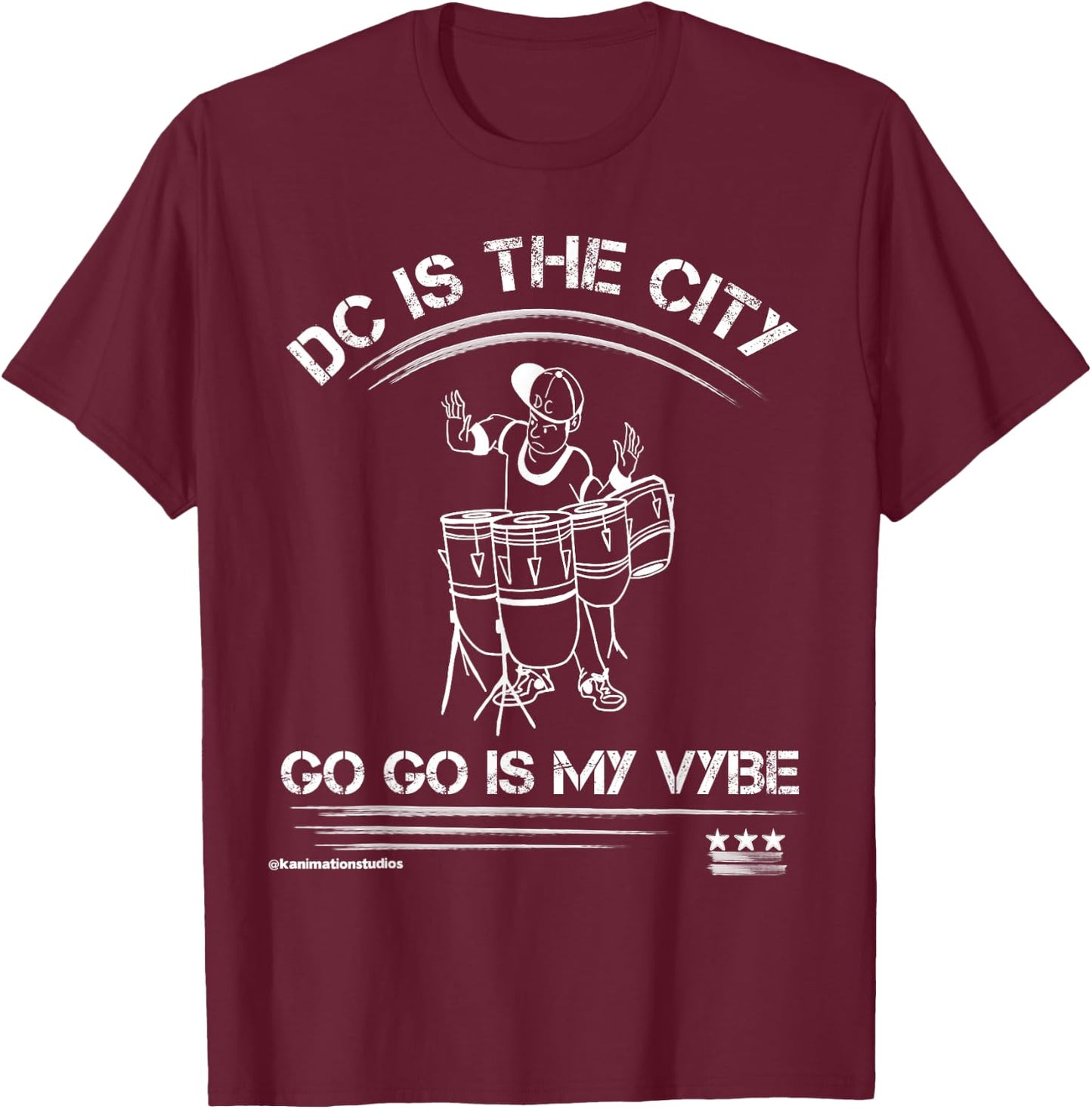 Washington DC is the City Go Go is my Vybe Music T-Shirt - T-Shirt | Maroon
