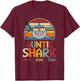 Retro Vintage Auntie Shark Aunt Gift T-Shirt - T-Shirt | Maroon