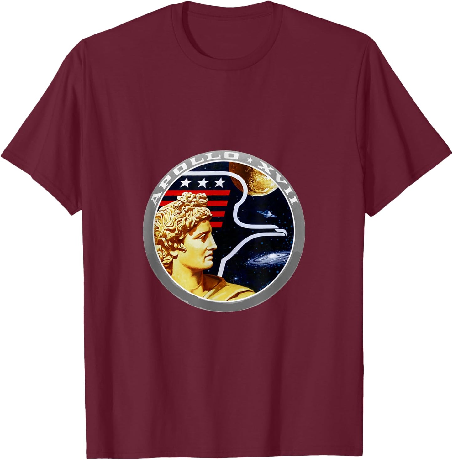 NASA Apollo 17 Apollo's 50th Anniversary T-Shirt - T-Shirt | Maroon