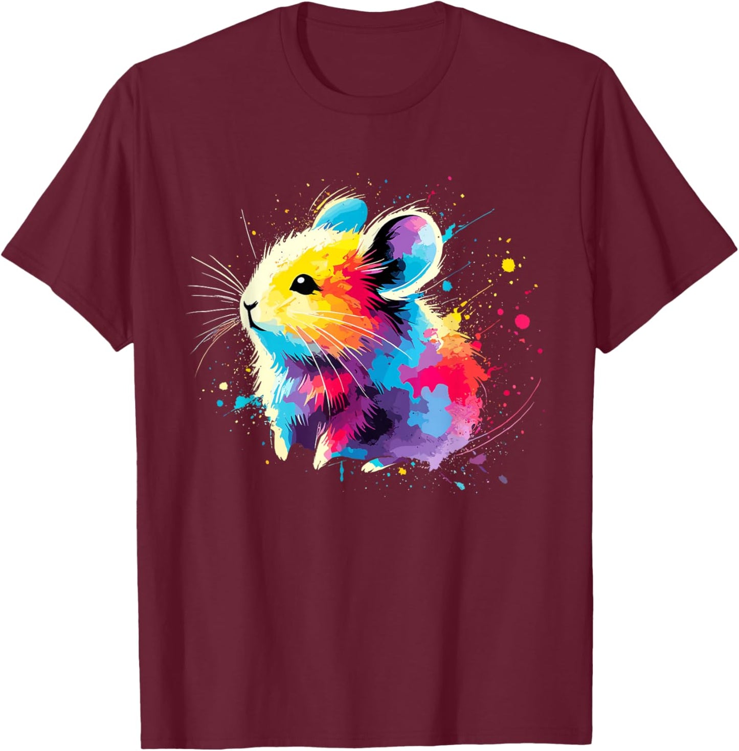 Adorable American Pika Habitat And Conservation Design T-Shirt - T-Shirt | Maroon