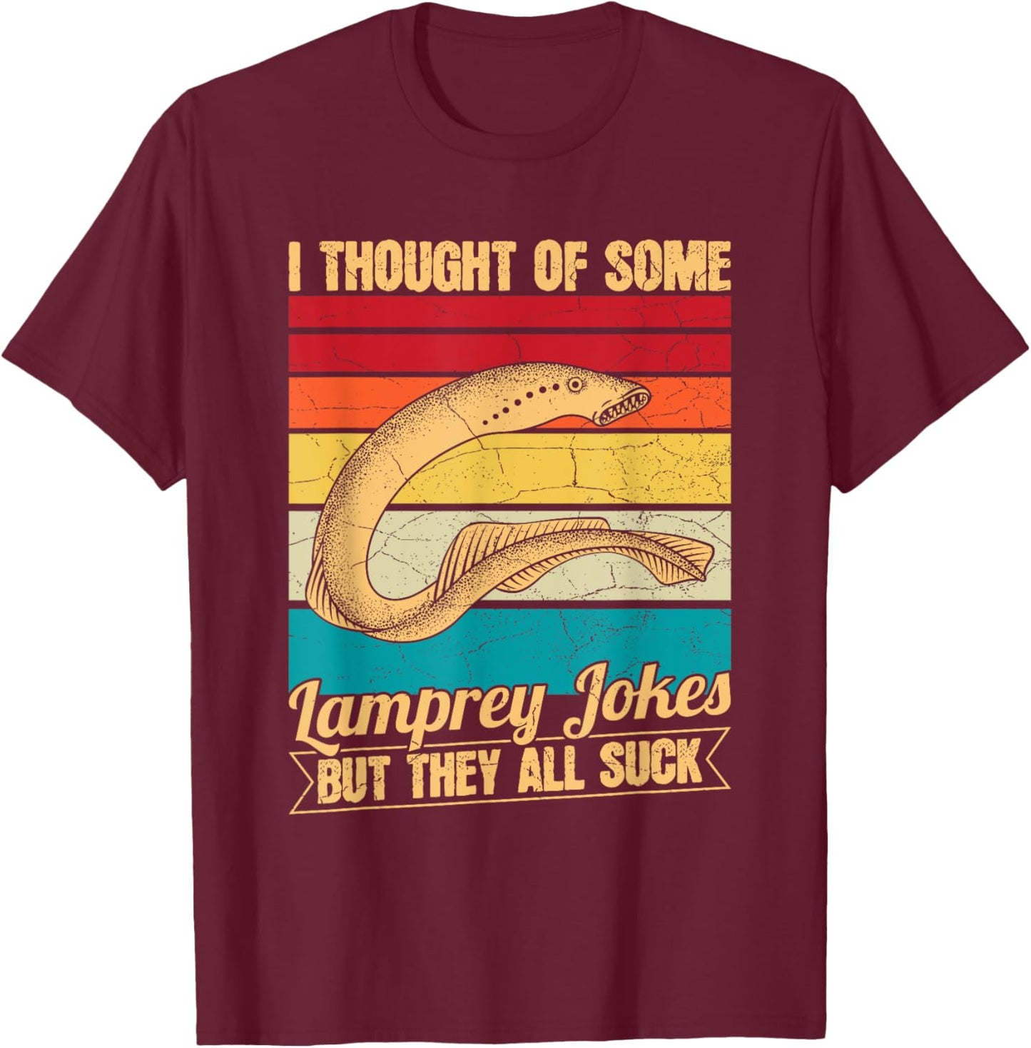 Sea Lamprey Fish Design for a Lamprey fan T-Shirt - T-Shirt | Maroon