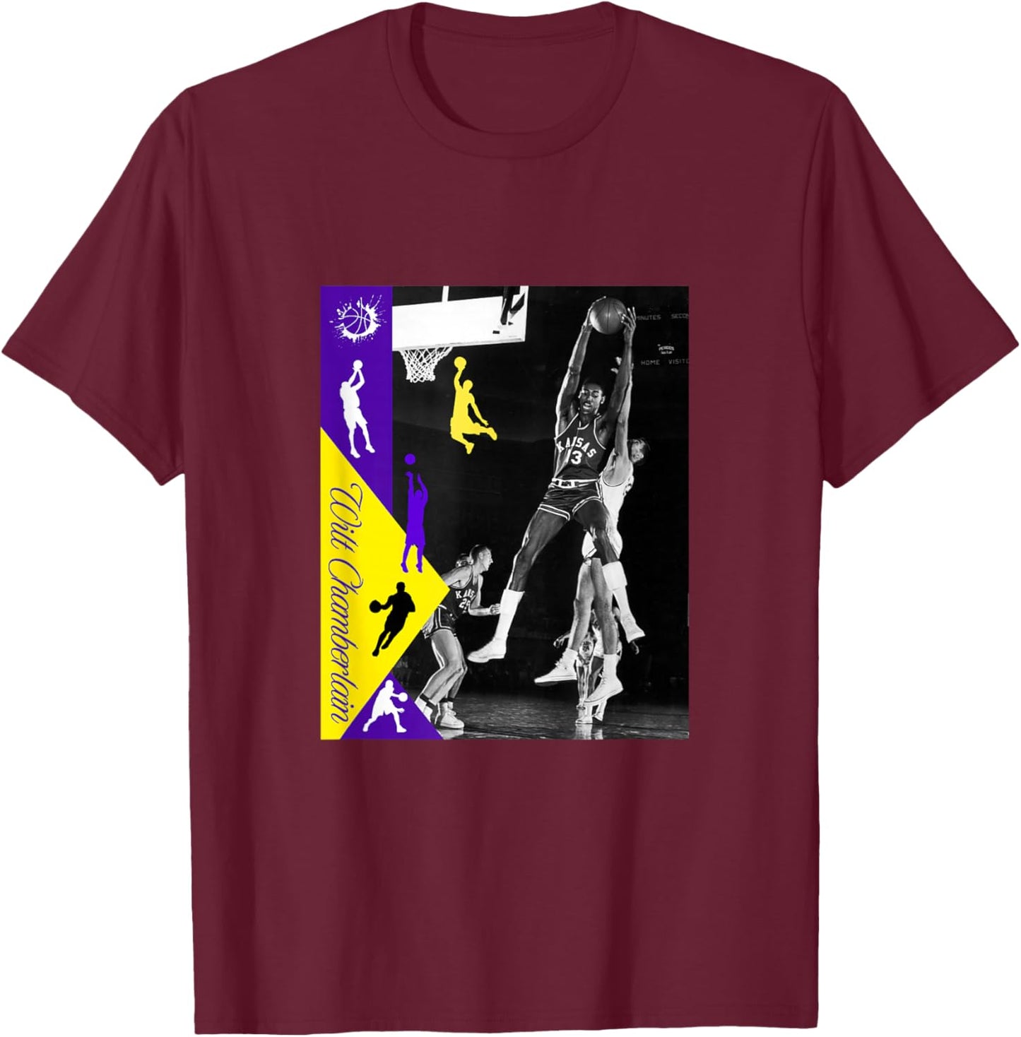 Great Moment Store Kids Black NBA Cartoon T-Shirt - T-Shirt | Maroon