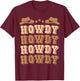 Cute Cowboy Outfit Western Men's Cowboy Rodeo Cow Boys Howdy T-Shirt - T-Shirt | Maroon