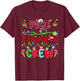 PICU Christmas Crew Matching Nusre Job Team Funny Parties T-Shirt - T-Shirt | Maroon