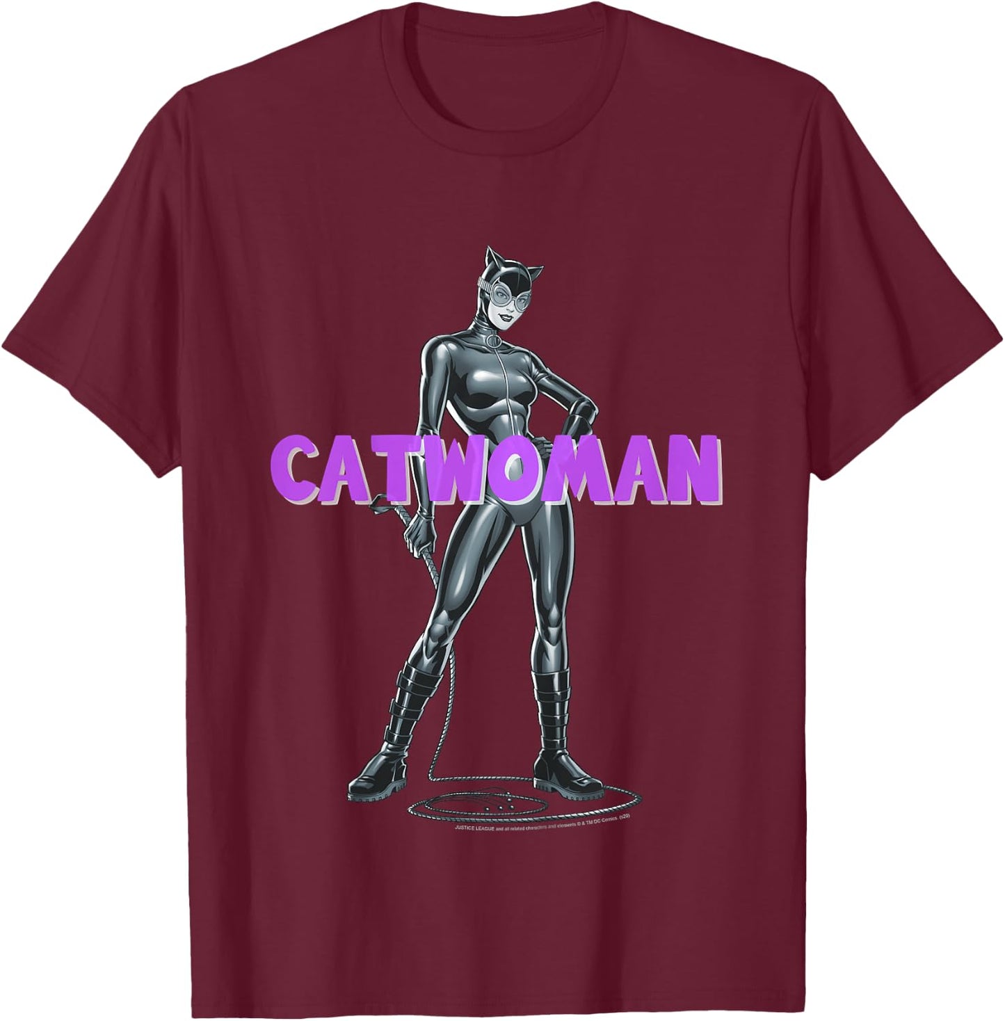 Kids DC Comics Catwoman Simple Portrait T-Shirt - T-Shirt | Maroon