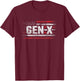 Generation X - Gen Xer - Gen X American Flag - Gen X T-Shirt - T-Shirt | Maroon