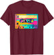 Colorful Cassette Tape 90s Retro Aesthetic T-Shirt - T-Shirt | Maroon