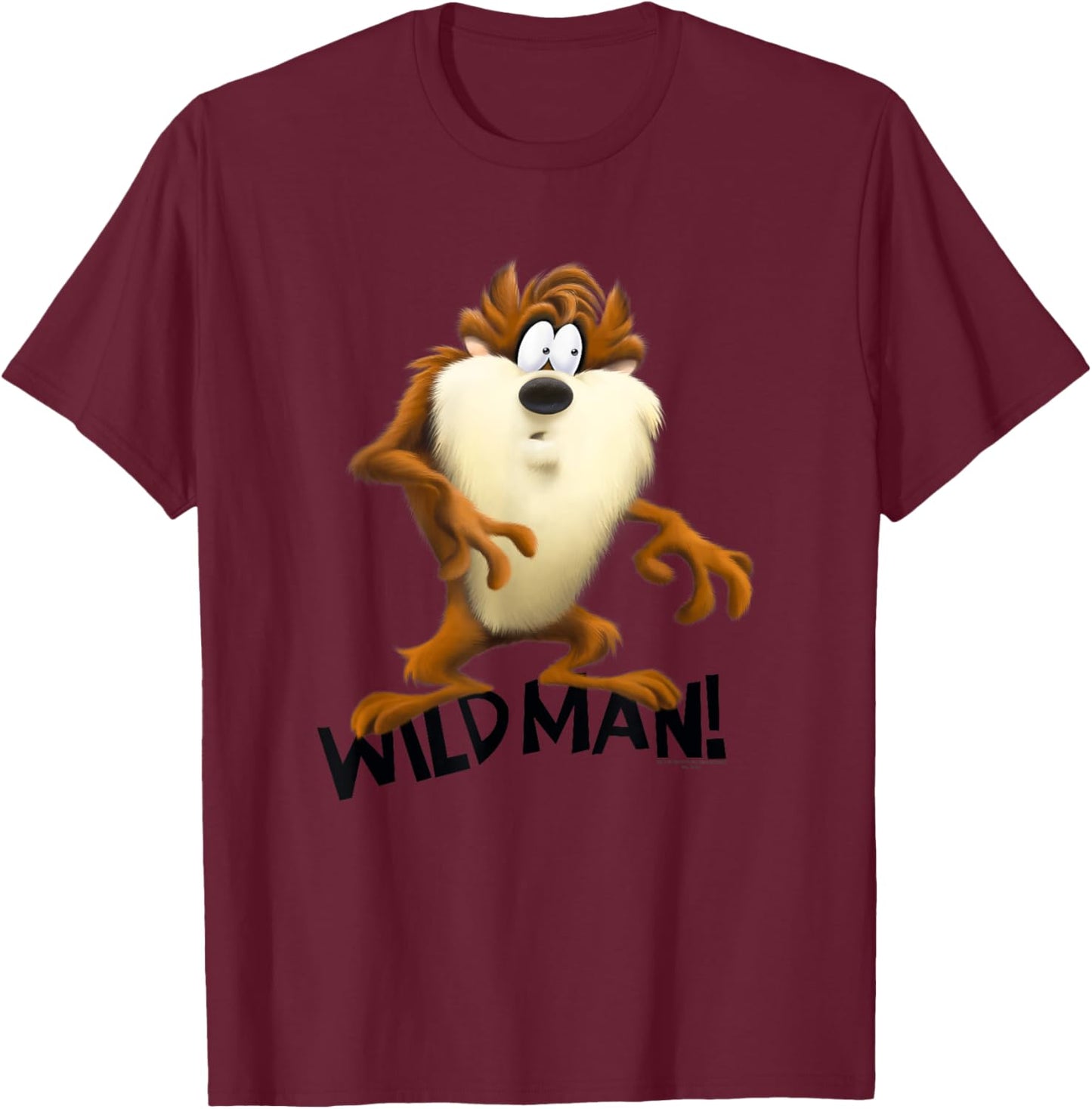 Looney Tunes Taz Wild Man T-Shirt - T-Shirt | Maroon