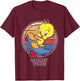 Kids Looney Tunes Tweety Bird Skate Portrait T-Shirt - T-Shirt | Maroon