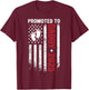 Promoted to Daddy Est 2025 First Time Dad Patriotic Men T-Shirt - T-Shirt | Maroon