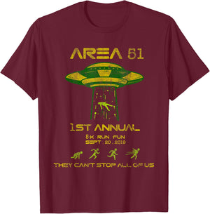 Storm Area 51 5k Fun Run - SEPT. 20, 2019 T-Shirt - T-Shirt | Maroon