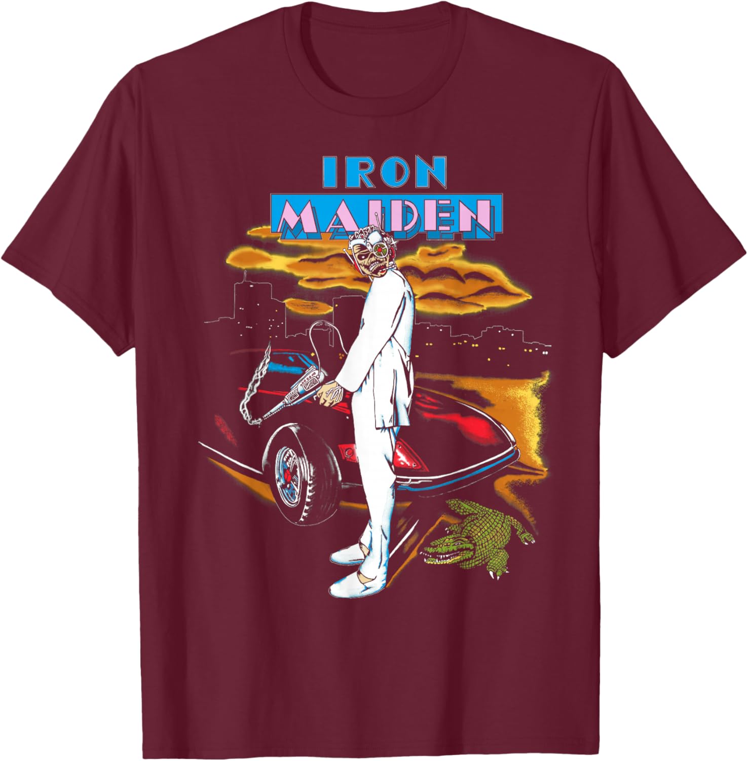 Iron Maiden Vice is Nice T-Shirt - T-Shirt | Maroon