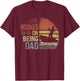 Hooked On Being Dad Fishing Gifts Dad Father's Day T-Shirt - T-Shirt | Maroon