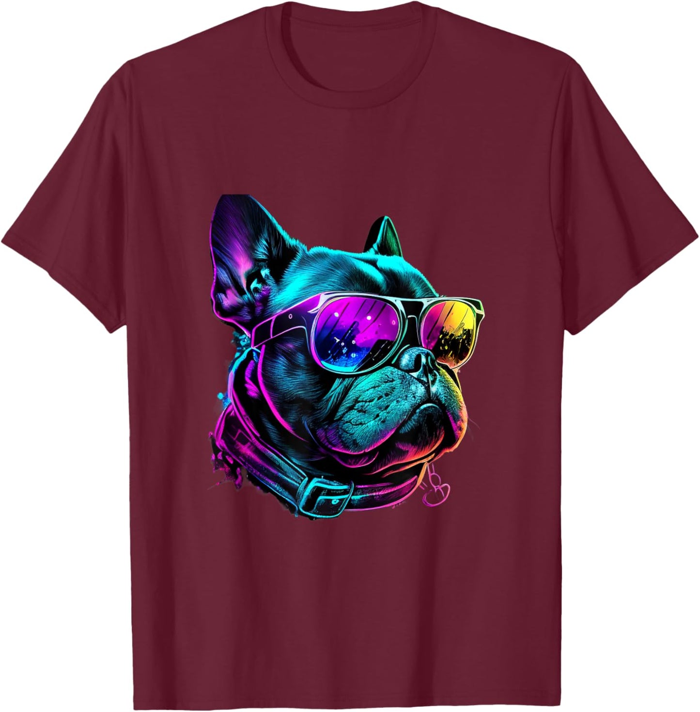French Bulldog Dogs French Bulldogs T-Shirt - T-Shirt | Maroon