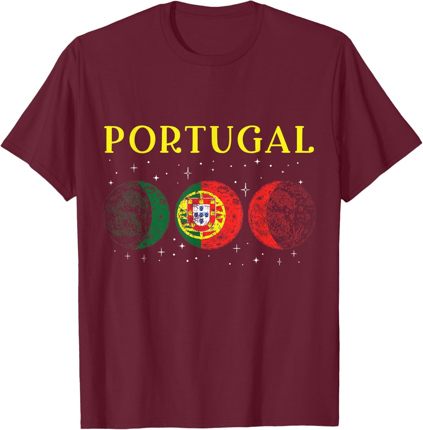 Proud Portuguese Retro Portugal Flag T-Shirt - T-Shirt | Maroon