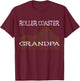 Roller Coaster Grandpa Senior Thrillseeker Amusement Park T-Shirt - T-Shirt | Maroon