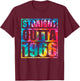Tie Dye Straight Outta 1966 Year Of Birth Birthday T-Shirt - T-Shirt | Maroon