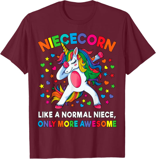 Niececorn Niece Unicorn Women's Gift T-Shirt - T-Shirt | Maroon