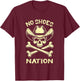 No Shoes No Nation Funny Skull Saying Shoes T-Shirt - T-Shirt | Maroon
