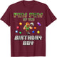 Paw paw Of The Birthday Boy Video Gamer Pixel Number T-Shirt - T-Shirt | Maroon