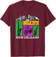 New Orleans, NOLA and the Big Easy Men, Women and Kids Music T-Shirt - T-Shirt | Maroon