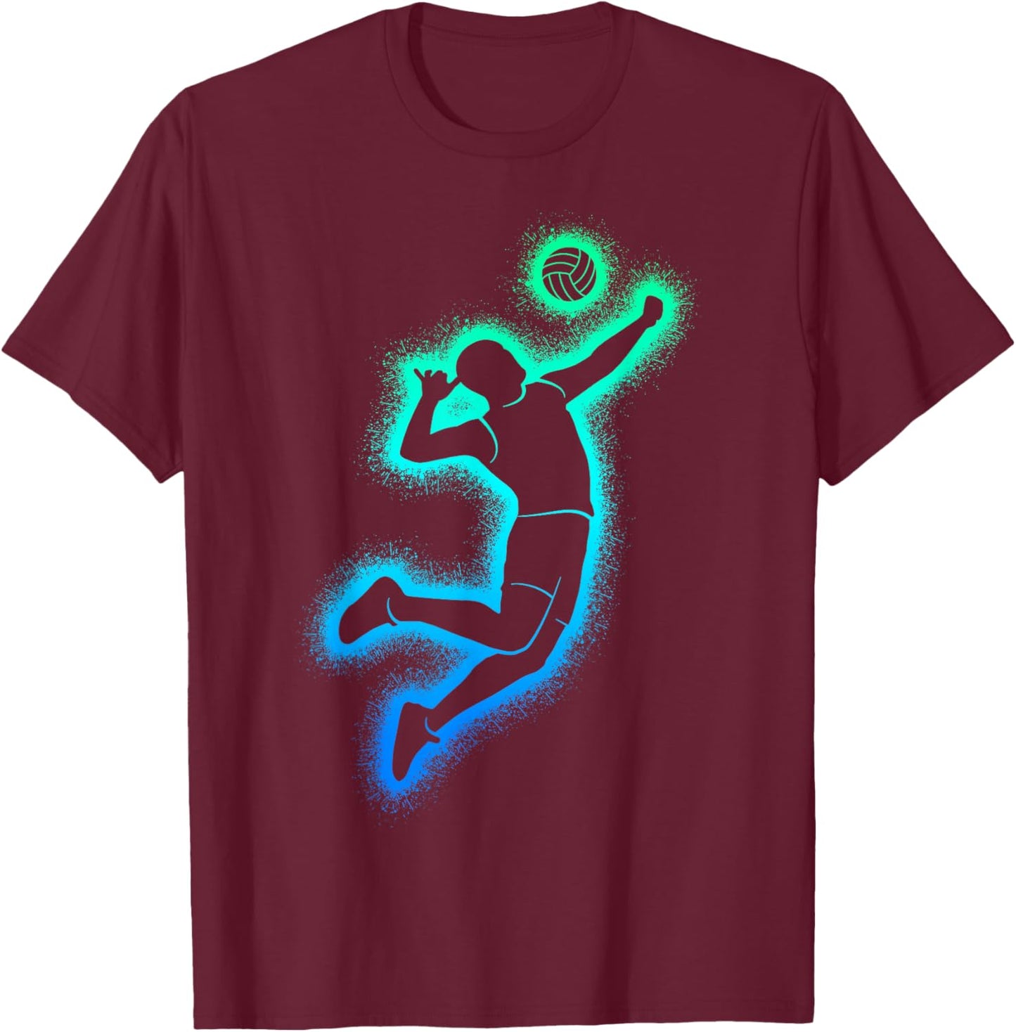 Volleyball Spieler Männer Jungen Volleyballer T-Shirt - T-Shirt | Maroon
