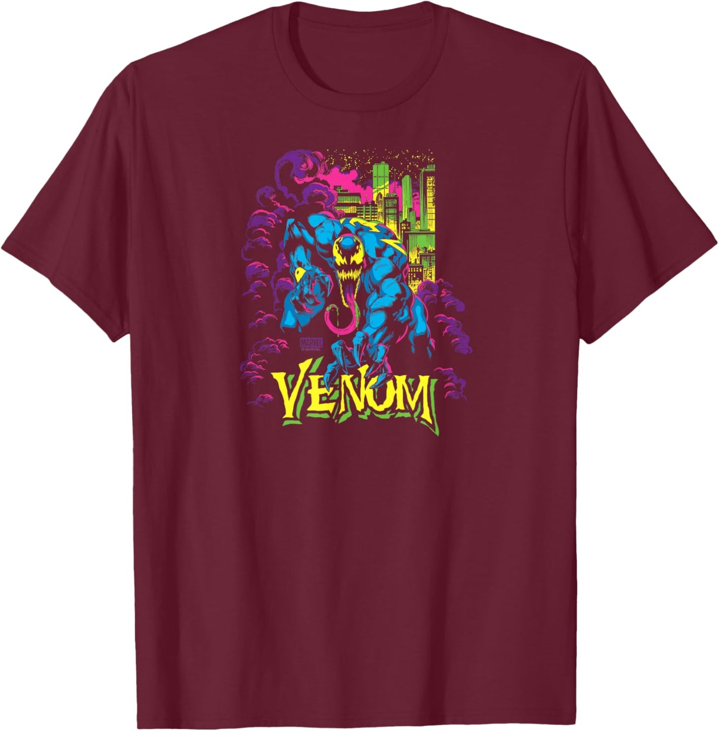 Venom - Black Light T-Shirt - T-Shirt | Maroon