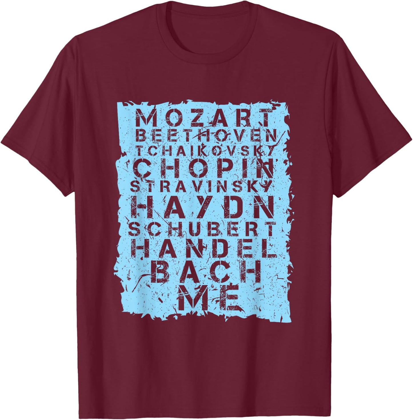 Famous Classical Music Composer Gift Musician Mozart T-Shirt - T-Shirt | Maroon
