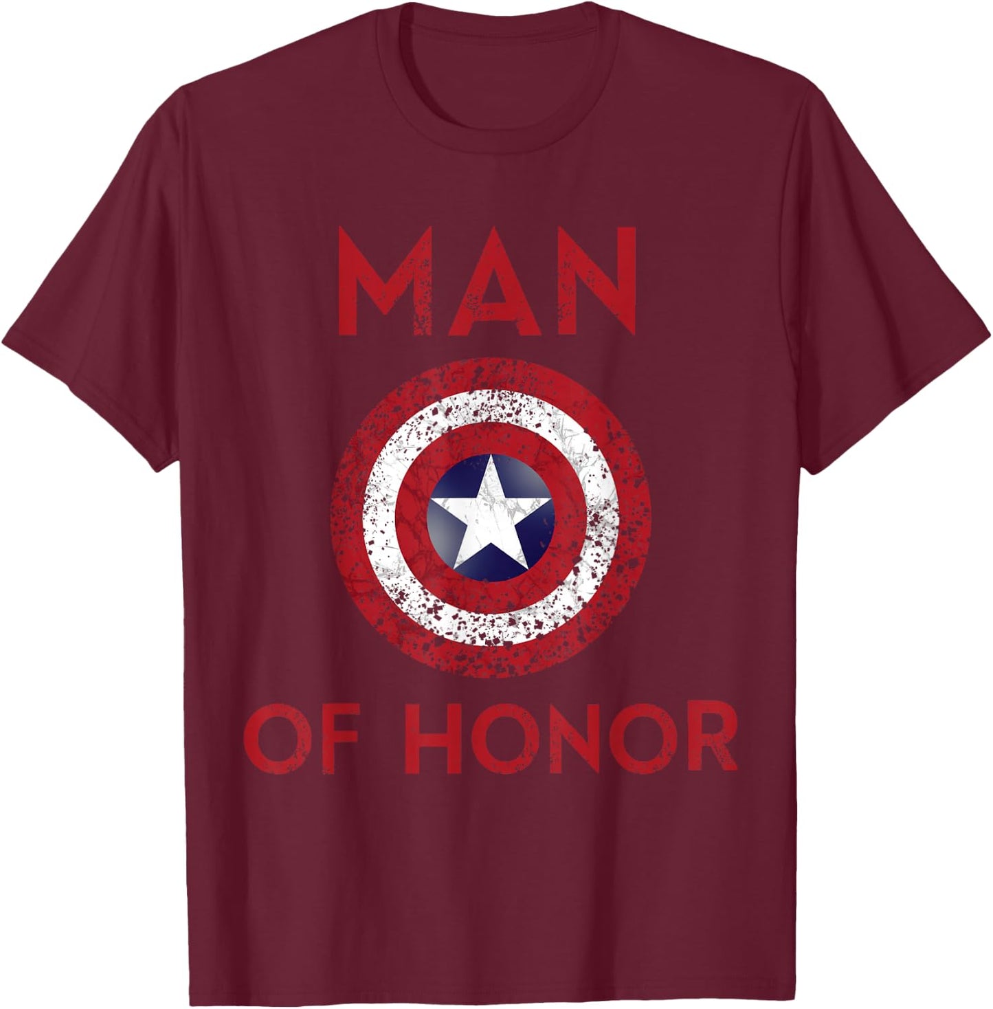 Man of Honor Wedding Groom Couples Marriage T-Shirt - T-Shirt | Maroon
