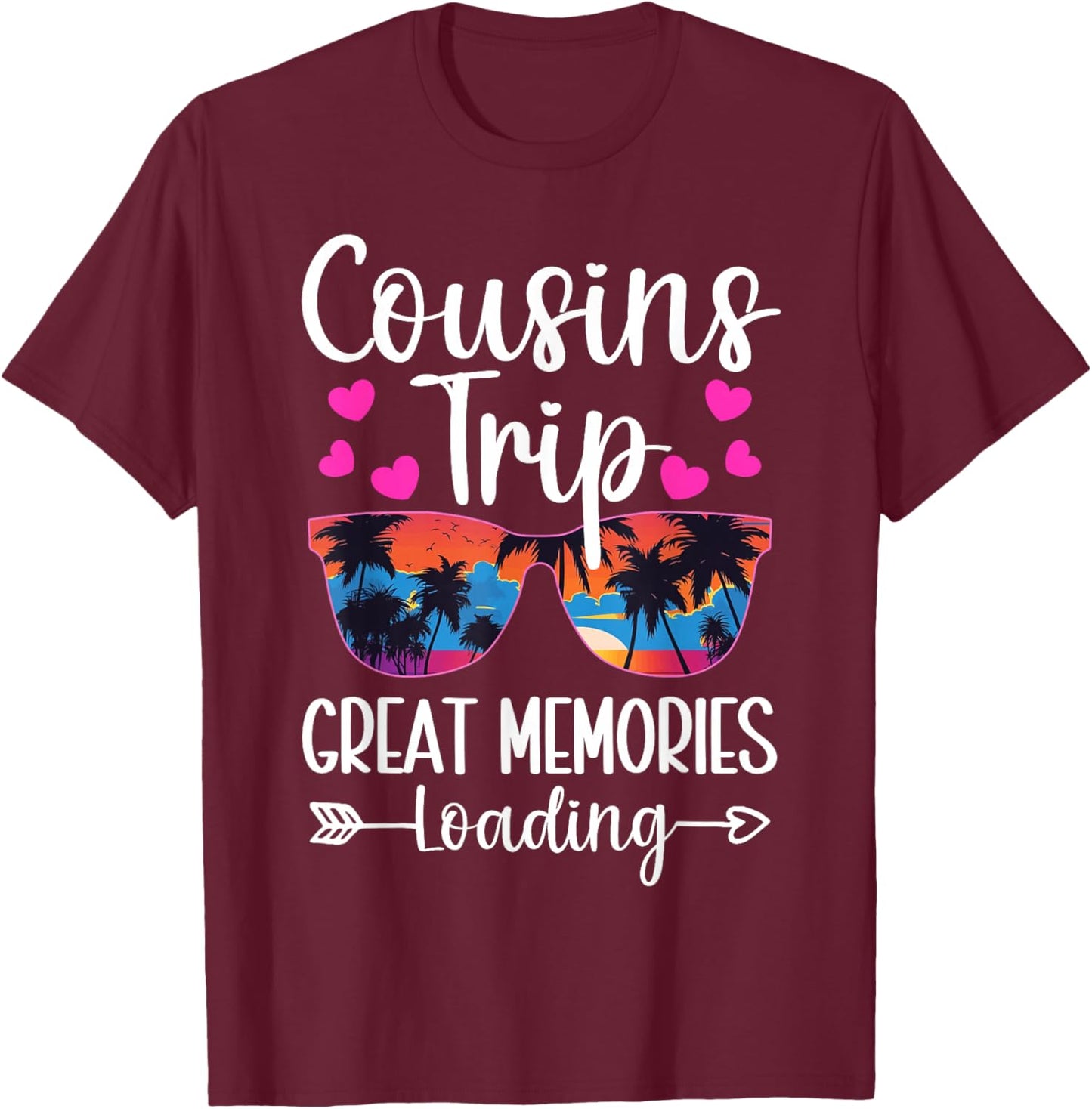 Kids Cousin Cruise Summer Vacation Memories Trip Cousin Crew T-Shirt - T-Shirt | Maroon