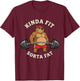 Kinda Fit Sorta Fat Lustiges Gymnastikshirt Papa BOD Bear T-Shirt - T-Shirt | Maroon