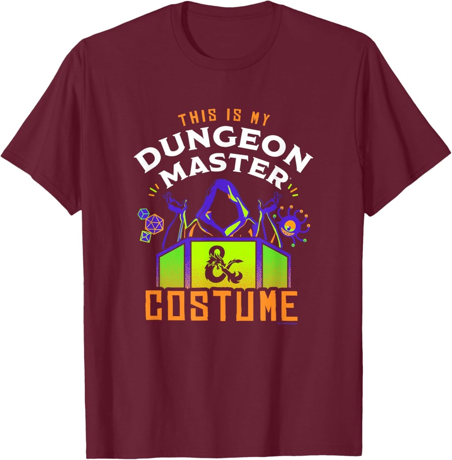 Dungeons & Dragons Halloween My Dungeon Master Costume T-Shirt - T-Shirt | Maroon